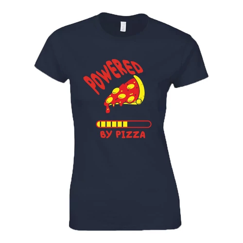 Pizza női póló (Sötétkék)