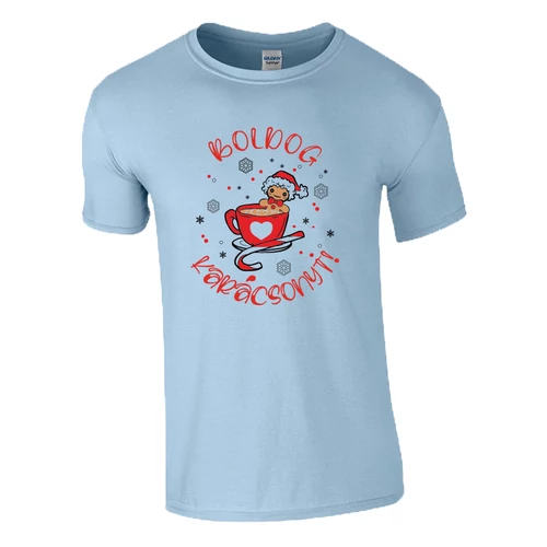 Boldog Karácsonyt Mézeskalács póló (Világoskék)