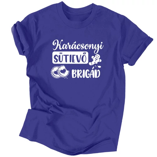 Karácsonyi sütievő brigád póló (Királykék)