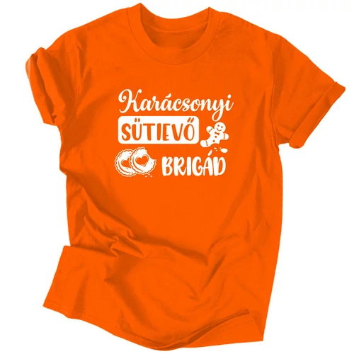 Karácsonyi sütievő brigád póló (Narancs)