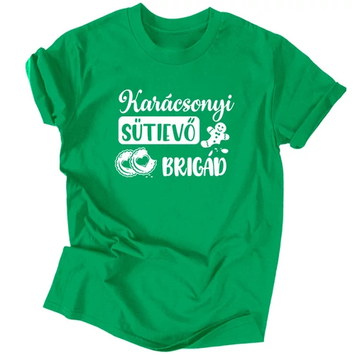 Karácsonyi sütievő brigád póló (Zöld)
