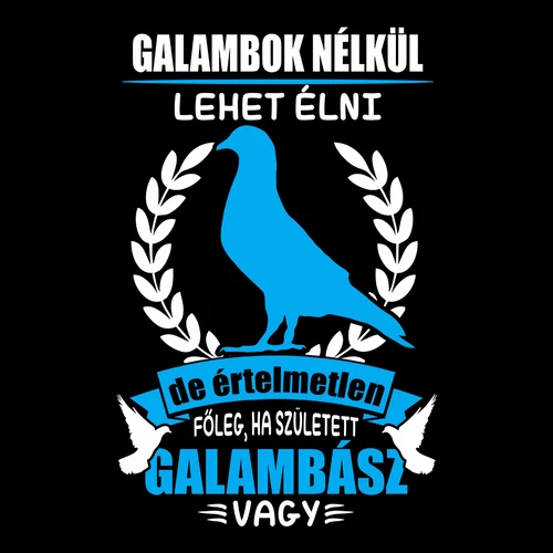 Galambász női póló ( B_Fekete)