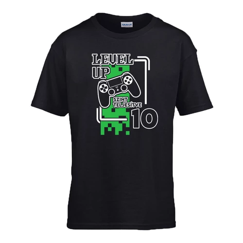 Level Up gyerek póló (Fekete)
