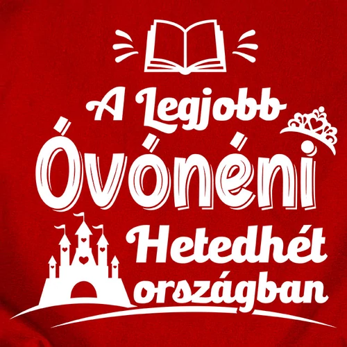 A legjobb óvónéni női póló ( B_piros)