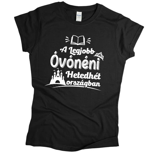 A legjobb óvónéni női póló  (Fekete)