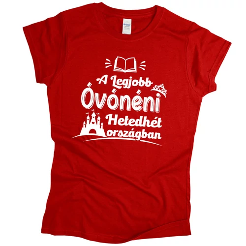 A legjobb óvónéni női póló (Piros)