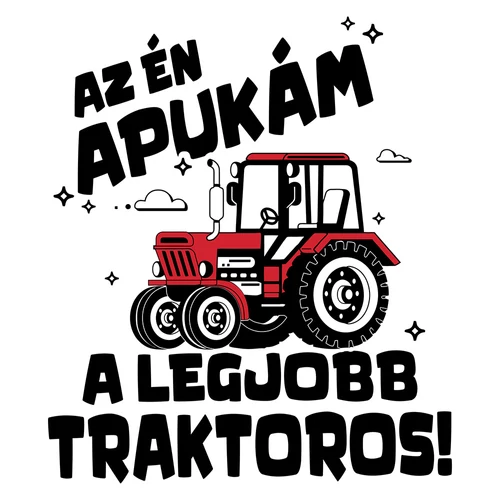 Traktoros az apukám gyerek póló (B_Fehér)