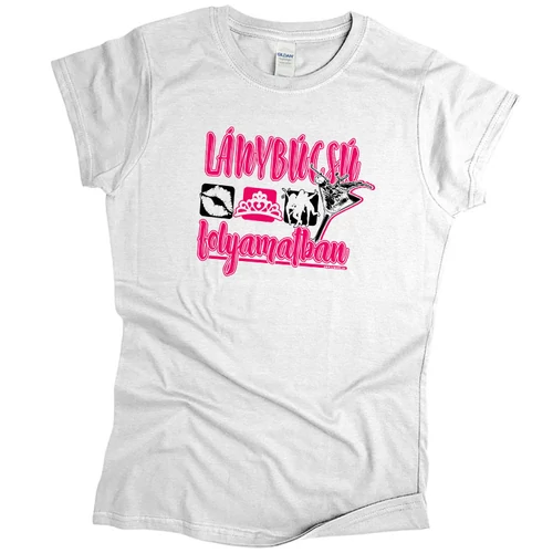 Lánybúcsú party folyamatba női póló (Fehér)