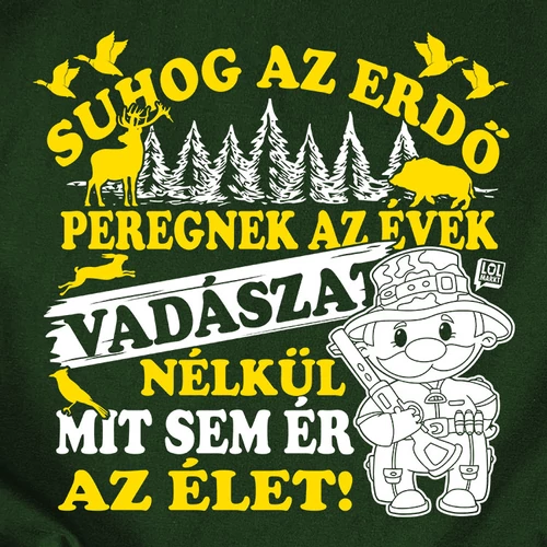 Suhog az erdő férfi póló  (B_Sötétzöld)