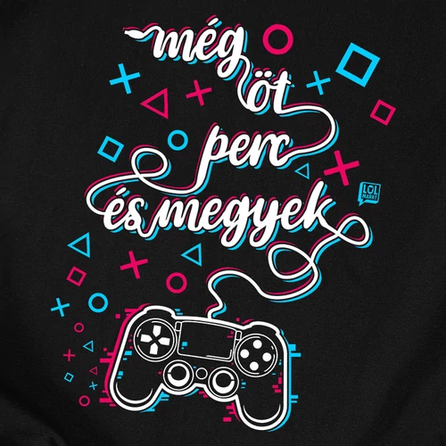 Még öt perc és megyek RD póló (B_Fekete)