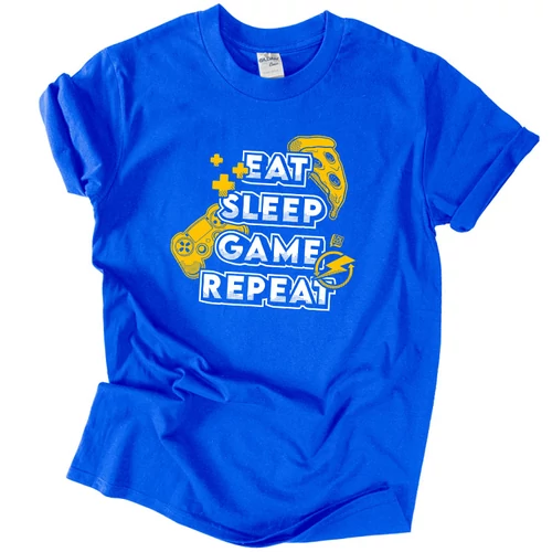 Eat Sleep Game Repeat  póló (Királykék)
