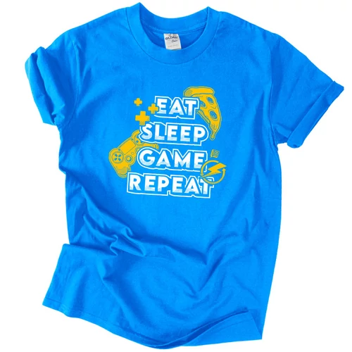 Eat Sleep Game Repeat  póló (Türkiz)