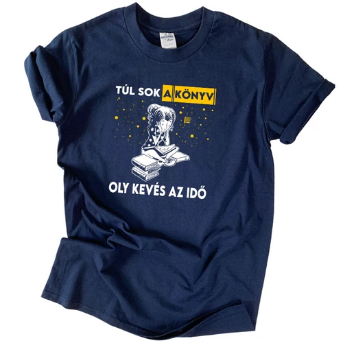 Túl sok a könyv oly kevés az idő póló (Királykék)