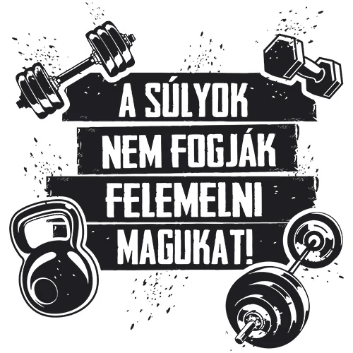 Edzés - A súlyok női póló (fehér)