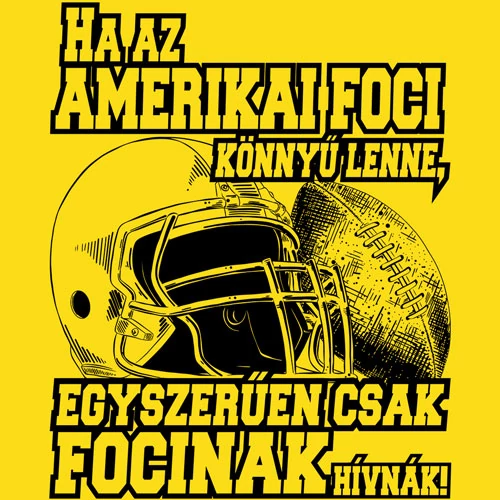 Amerikai foci férfi póló (B_Citrom)