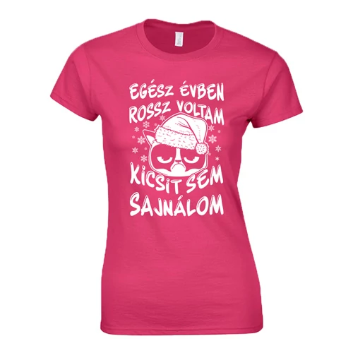 GrumpyCat - Télapó női póló (Rózsaszín)