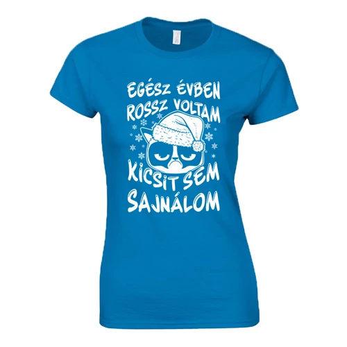 GrumpyCat - Télapó női póló (Türkiz)