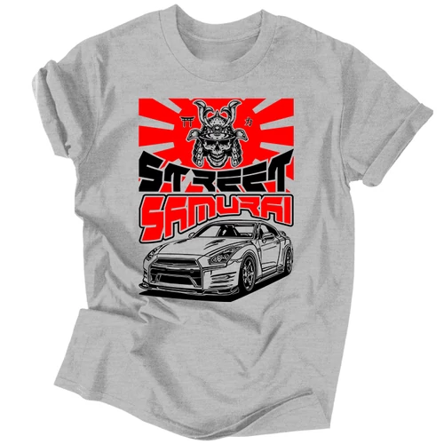 Street Samurai férfi póló (szürke)