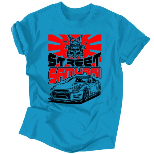 Street Samurai férfi póló (türkiz)
