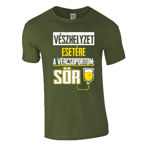 A vércsoportom sör póló (military)