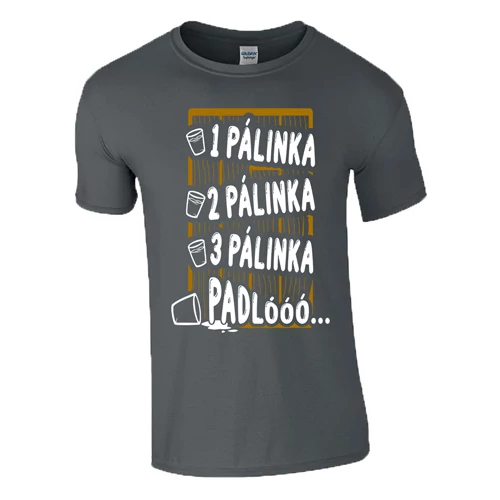 Pálinka-padló férfi póló (Grafit)