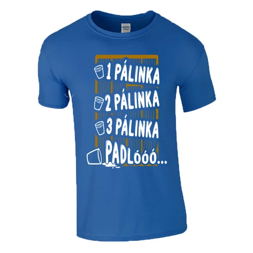 Pálinka-padló férfi póló (Királykék)
