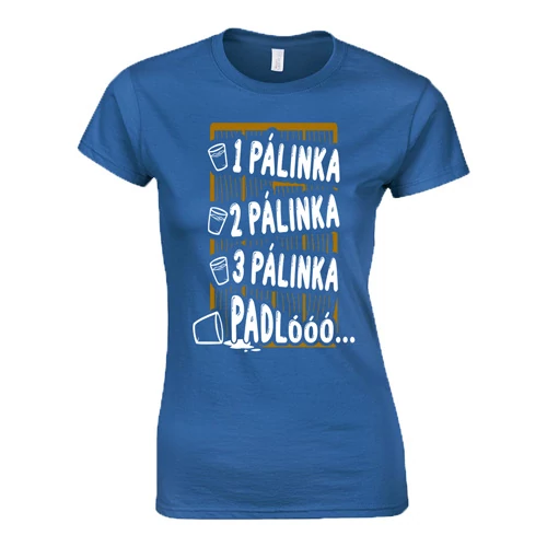 Pálina-padló női póló  (Királykék)