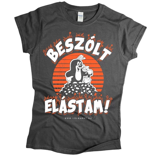Elástam női póló (B_Fekete)