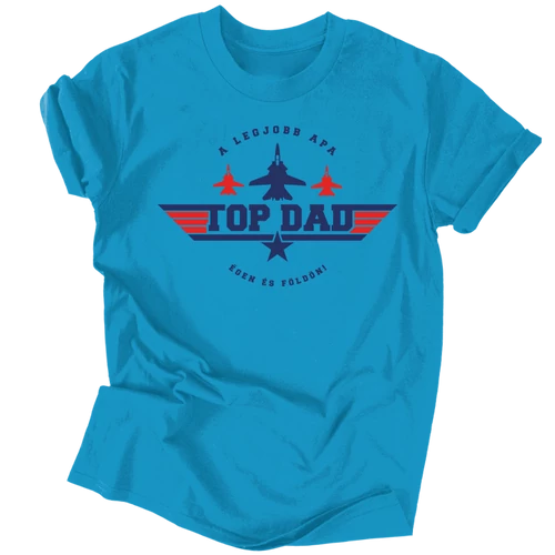 TOP DAD férfi póló (türkiz)