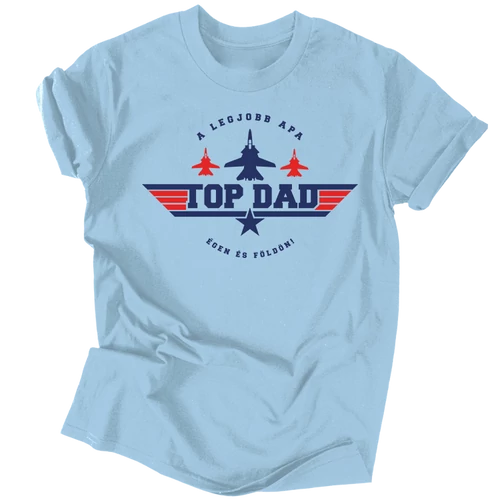 TOP DAD férfi póló (világoskék)