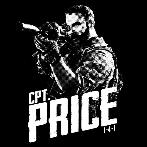 COD PRICE férfi póló (fekete)