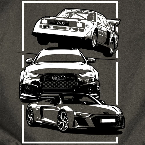AUTÓBOLOND Audi - kapucnis pulóver (B_grafit)