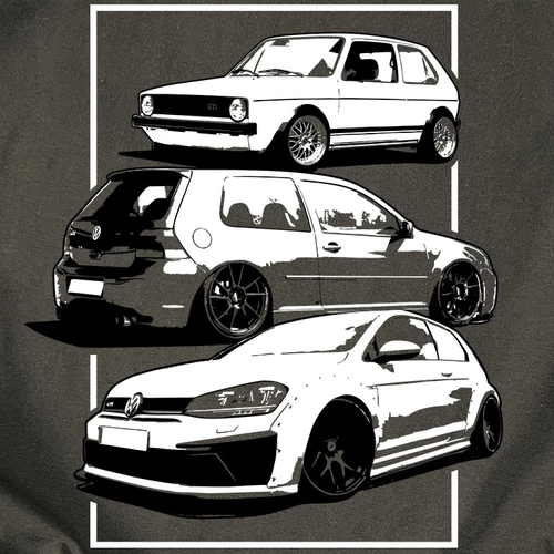 AUTÓBOLOND VW - kapucnis pulóver (B_grafit)