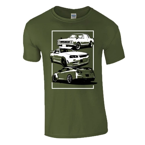 AUTÓBOLOND GTR férfi póló (military)
