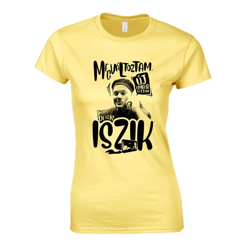 Papa karanténban női póló (Citrom)