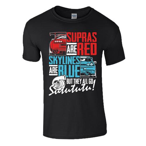 SUPRAS &amp; SKYLINES férfi póló (fekete)