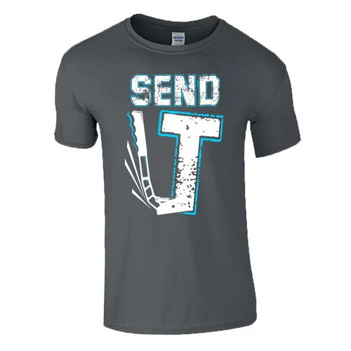 SEND IT KÉZIFÉK férfi póló (grafit)