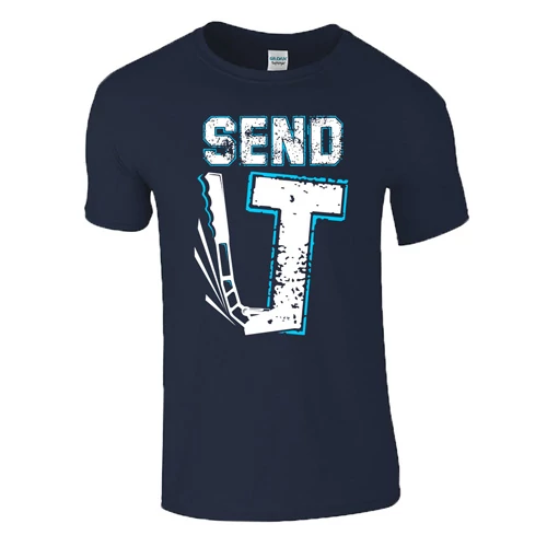 SEND IT KÉZIFÉK férfi póló (sötétkék)