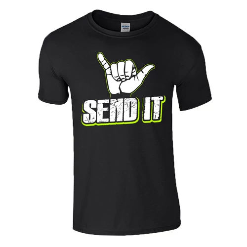 SEND IT SHAKA férfi póló (fekete)
