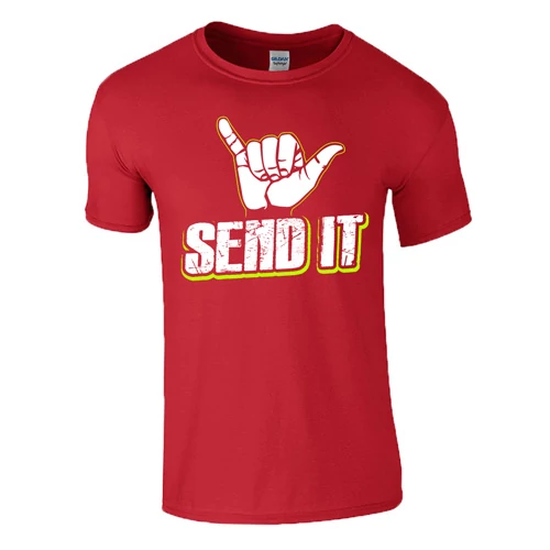 SEND IT SHAKA férfi póló (piros)