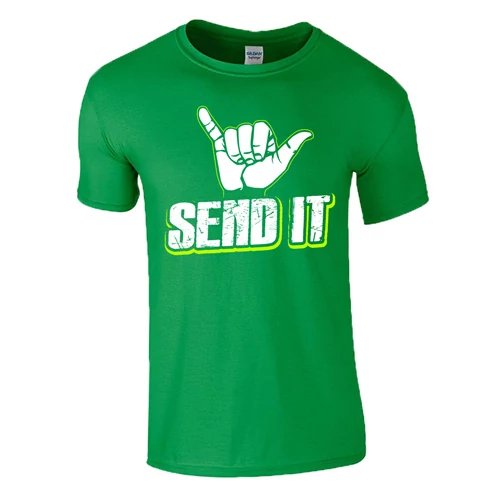 SEND IT SHAKA férfi póló (zöld)