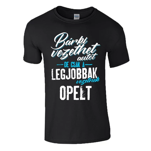 BÁRKI VEZETHET AUTÓT férfi póló (sötétkék)