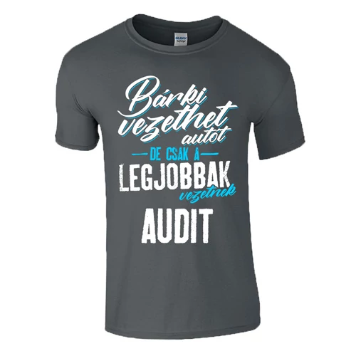 BÁRKI VEZETHET AUTÓT férfi póló (grafit)