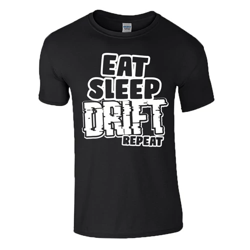 EAT SLEEP DRIFT REPEAT férfi póló (fekete)