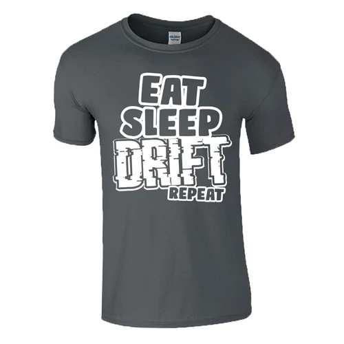 EAT SLEEP DRIFT REPEAT férfi póló (grafit)