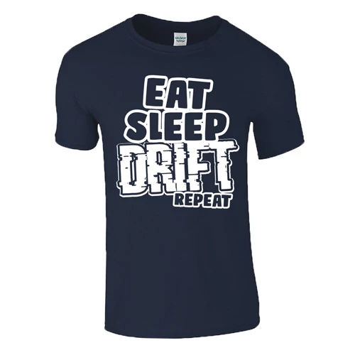 EAT SLEEP DRIFT REPEAT férfi póló (sötétkék)