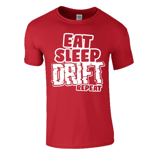 EAT SLEEP DRIFT REPEAT férfi póló (piros)