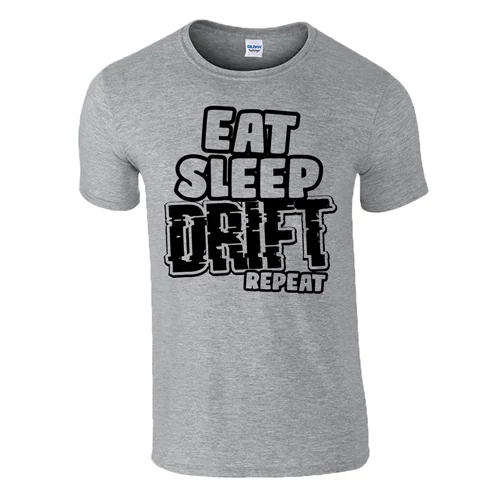 EAT SLEEP DRIFT REPEAT férfi póló (szürke)
