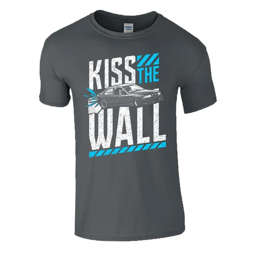 KISS THE WALL férfi póló (grafit)