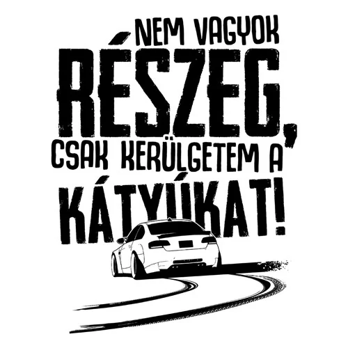 KERÜLGETEM A KÁTYÚKAT férfi póló (fehér)